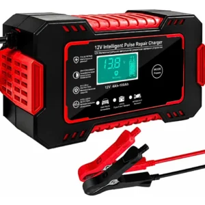 Cargador Inteligente de Baterías 12V con Reparación por Pulsos y Pantalla LCD
