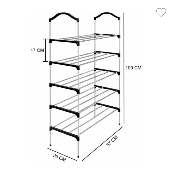 Zapatero Organizador Desmontable de 5 Niveles Metálico - Imagen 3