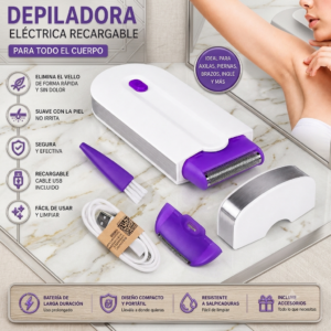 Depiladora Eléctrica Recargable para Todo el Cuerpo