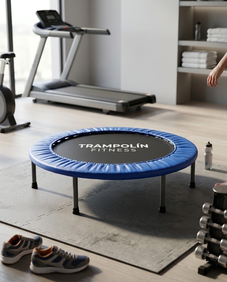 Mini Trampolín Fitness Jumping Azul Francia Reforzadas - Soporta 100Kg