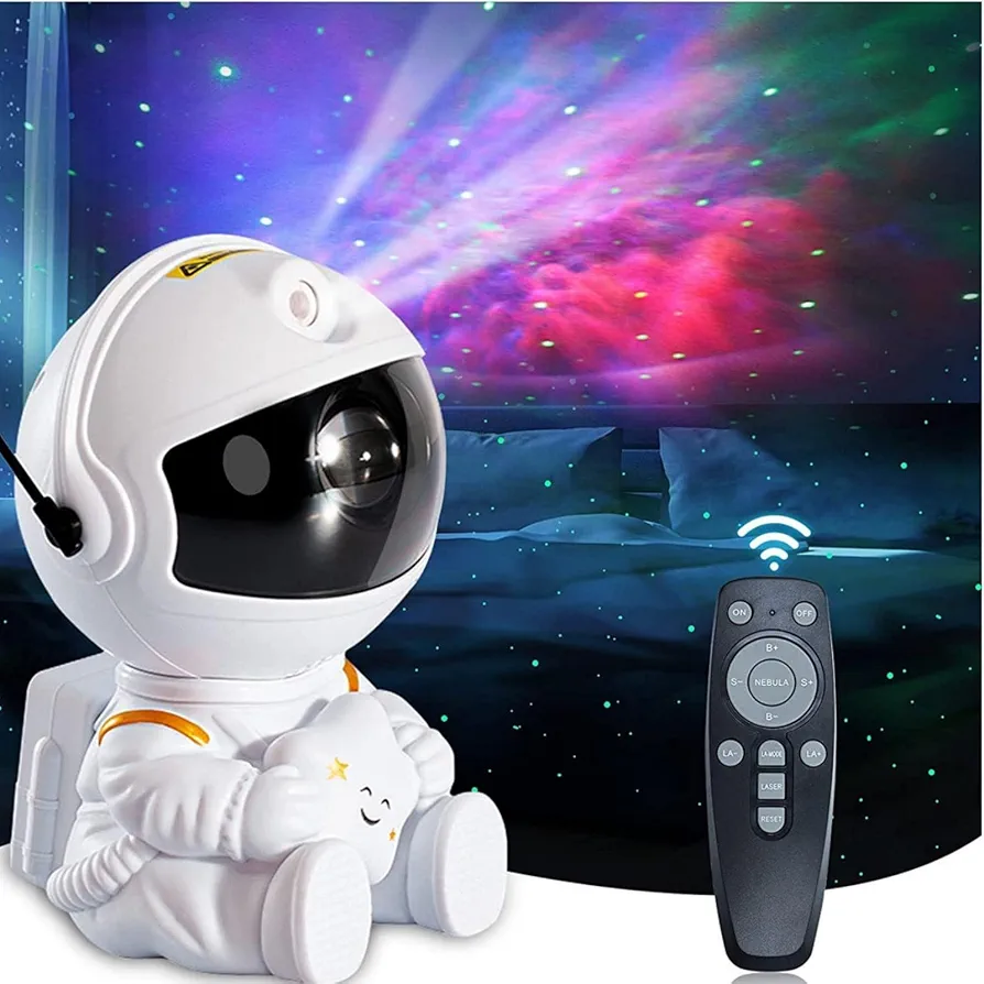 Velador Proyector Astronauta Galaxia y Estrellas LED