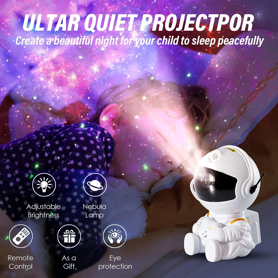 Velador Proyector Astronauta Galaxia y Estrellas LED - Imagen 4
