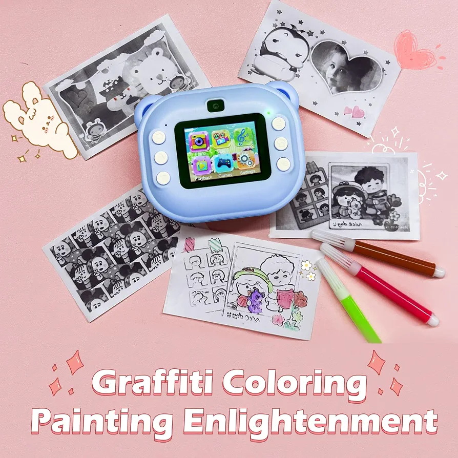 Cámara de Fotos Instantánea para Niños con Impresión Térmica - Imagen 3