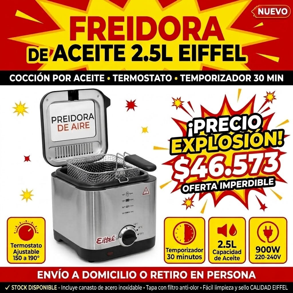 FREIDORA DE ACEITE 2.5L EIFFEL