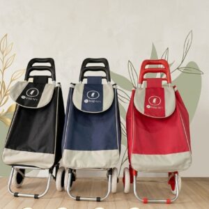 Carrito De Compras Plegable 2 Ruedas Con Bolsó De Tela Reforzado