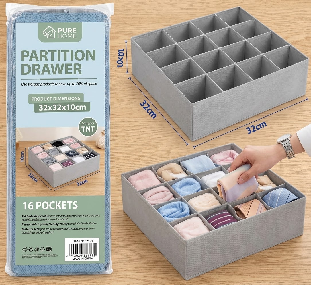 Organizador De Medias Y Ropa Interior Para Cajonera
