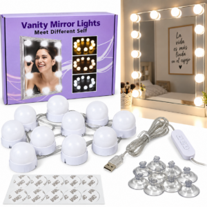 10 LAMPARAS FOCOS, LUZ LED PARA ESPEJO - MAYORISTA