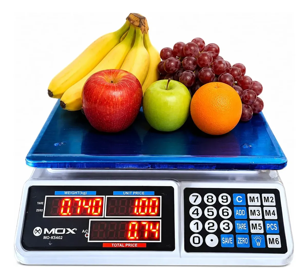 Balanza Digital Comercial 40 kg - Precisión 2g con Batería Recargable y Triple Visor - Imagen 2