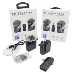 2 Microfonos Corbateros Inalámbricos, iPhone Y Android F11-2