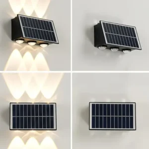 LAMPARA SOLAR DECORATIVA DE PARED (LUZ FRIA ) - MAYORISTA