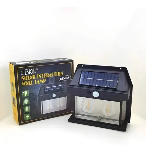 LAMPARA EXTERIOR 2 FOCOS 18 W SOLAR - MAYORISTA
